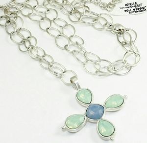 Brighton Versailles Mercury Cross Long Necklace